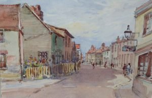 Antique painting of Leigh-on-Sea, Southend, Essex, by GW Collins