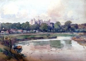 Arundel Castle watercolour painting, JC Wallis