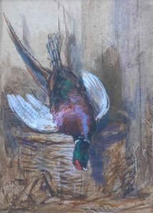 Antique Pheasant watercolour by Gourlay Steell
