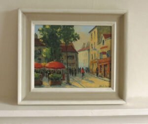 Painting of Paris by Albert Berne, Oils on canvas.