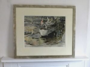 The Wellington, St Katherine’s Dock. Watercolour by Douglas H. Holden