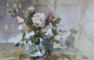Modern botanical still life painting by John Hoar British artist