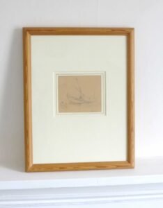 Edward William Cooke, pencil drawing of figures and boats