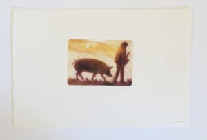 Valerie Christmas Pig Engraving