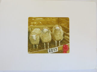 Valerie Christmas Sheep Etching