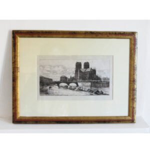 Antique Lithograph of The Apse of Notre Dame (1853–54), by Charles Méryon